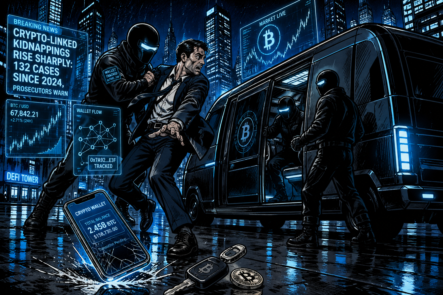 Les enlèvements liés aux cryptomonnaies augmentent fortement : 132 cas depuis 2024, avertissent les procureurs