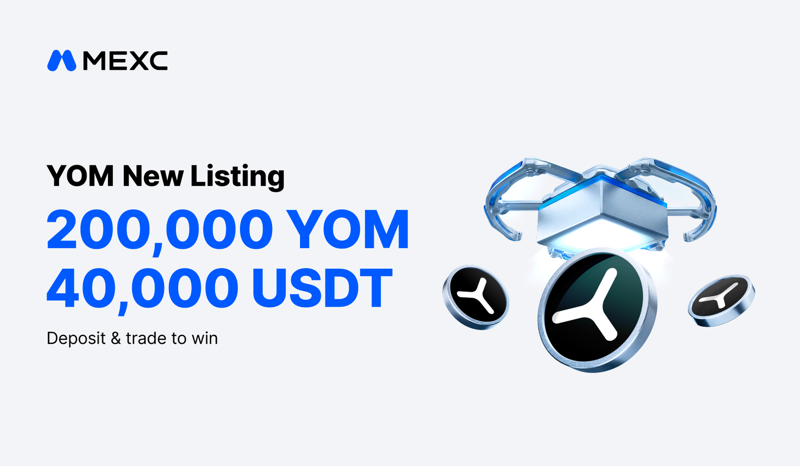 MEXC liste YOM (YOM) avec 200 000 YOM et 40 000 USDT en récompenses Airdrop+