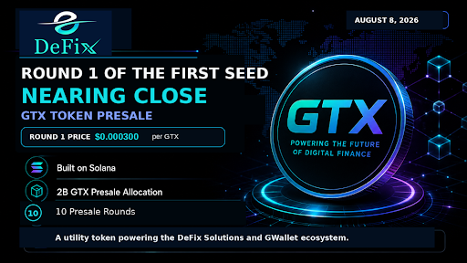 DeFix Solutions est sur le point de terminer le premier tour de la première vente de démarrage du jeton GTX
