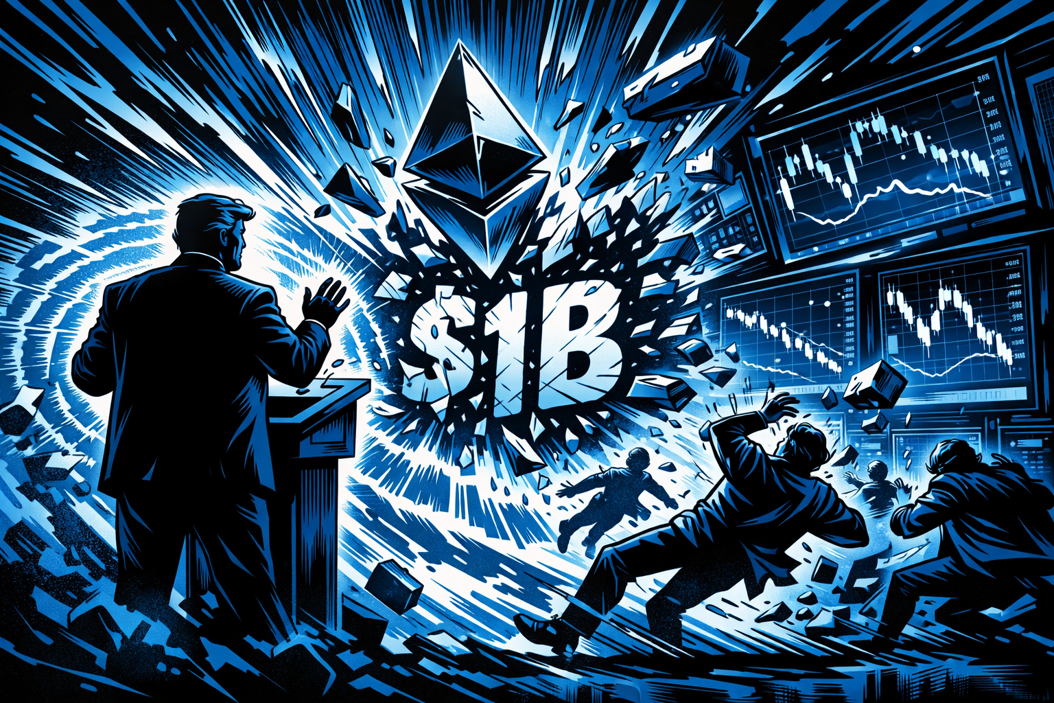 Ethereum-Derivate sehen sich nach Trumps Iran-Äußerungen einem Verkaufsdruck von 1 Milliarde US-Dollar ausgesetzt