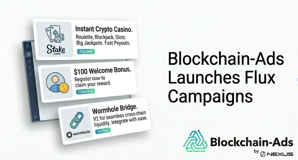 Blockchain-Ads startet Flux-Kampagnen: Anzeigen, die in Echtzeit für jeden Benutzer und jede Impression erstellt werden