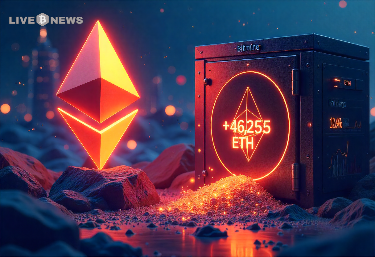 Bitmine erwirbt 42.197 ETH in einer Woche, der Bestand steigt auf 5,74 Mio. ETH