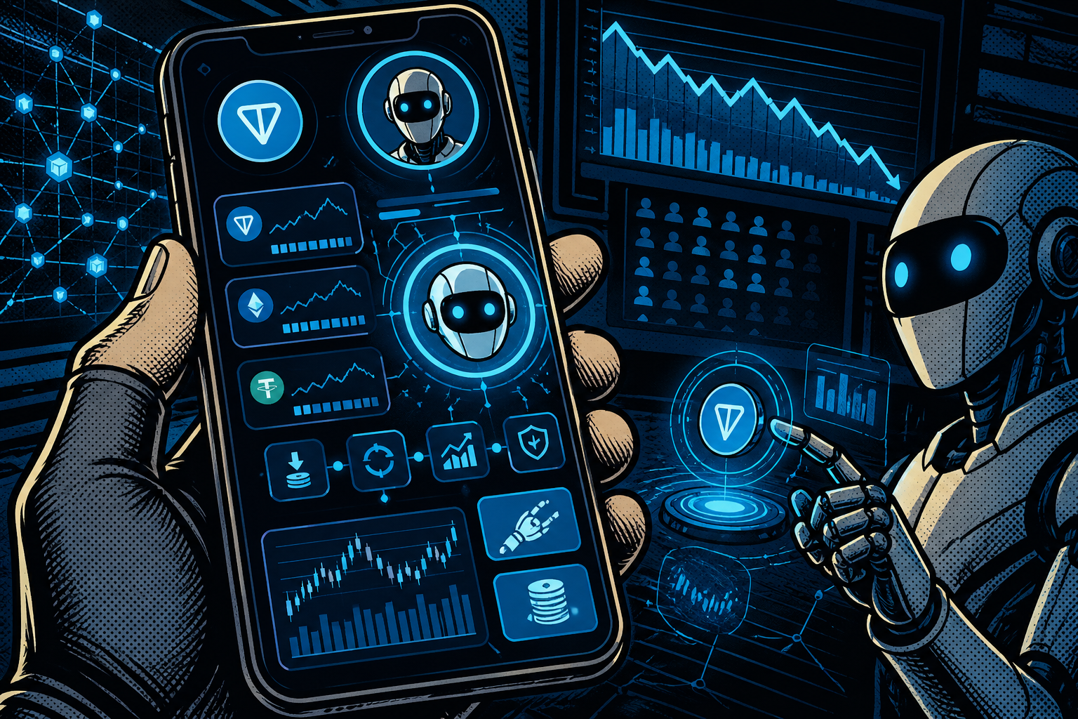 Telegram’s TON lanceert AI-handelsagenten terwijl netwerkactiviteit onder de 100K daalt