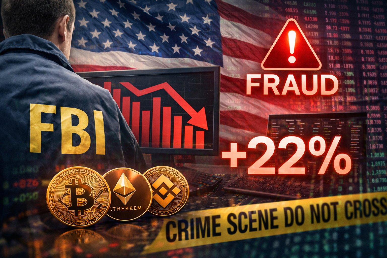 FBI meldt 22 procent gestegen verliezen door cryptofraude in de Verenigde Staten