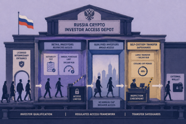Rusland keurt belangrijke cryptowetgeving goed, waardoor gereguleerde grensoverschrijdende handel mogelijk wordt, terwijl beperkingen op binnenlandse cryptobetalingen landelijk van kracht blijven.