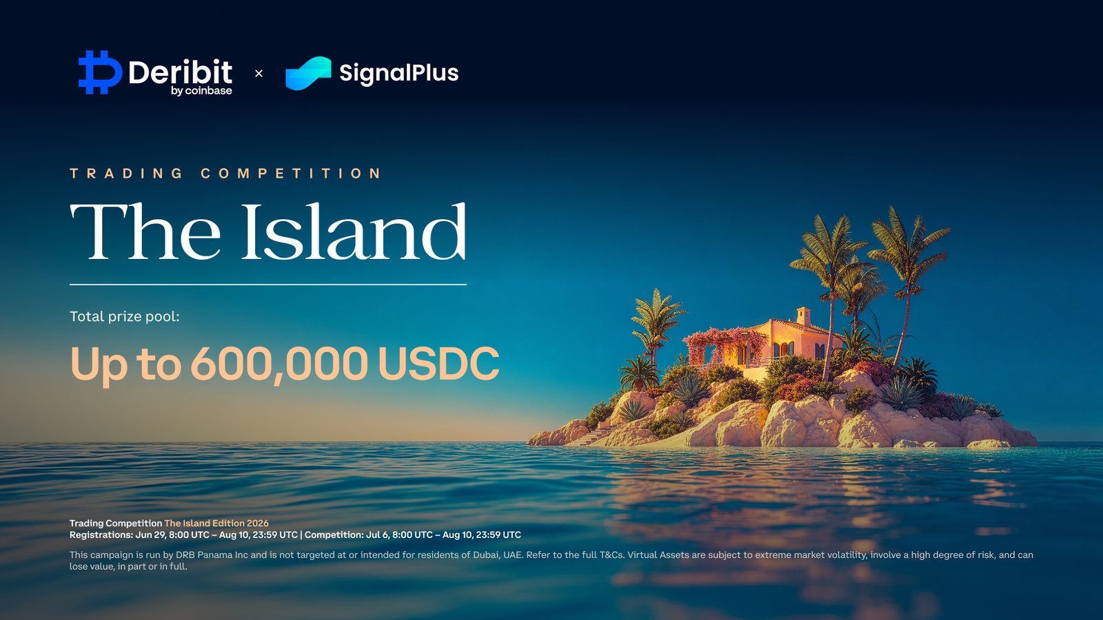 Deribit en SignalPlus lanceren The Island Trading Competitie met tot $600.000 USDC aan prijzen