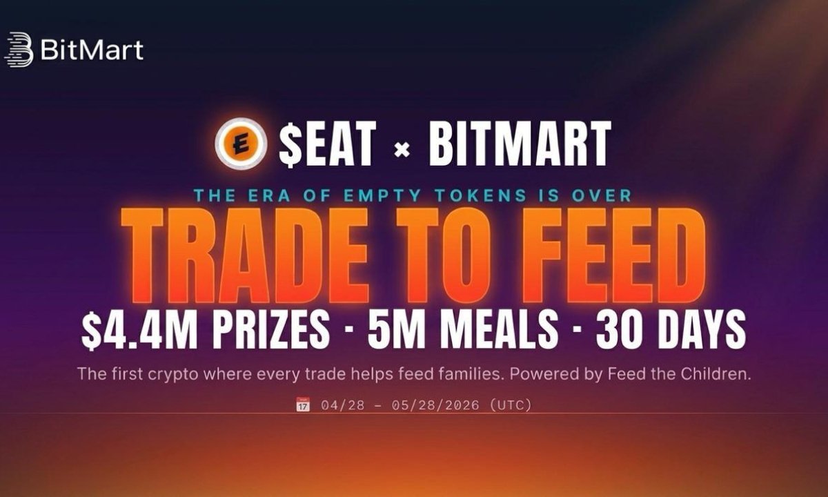 Cuộc thi trao đổi thức ăn chăn nuôi của BitMart x $EAT để trả 4,4 triệu USDT cho các nhà giao dịch vào tháng 5 năm 2026